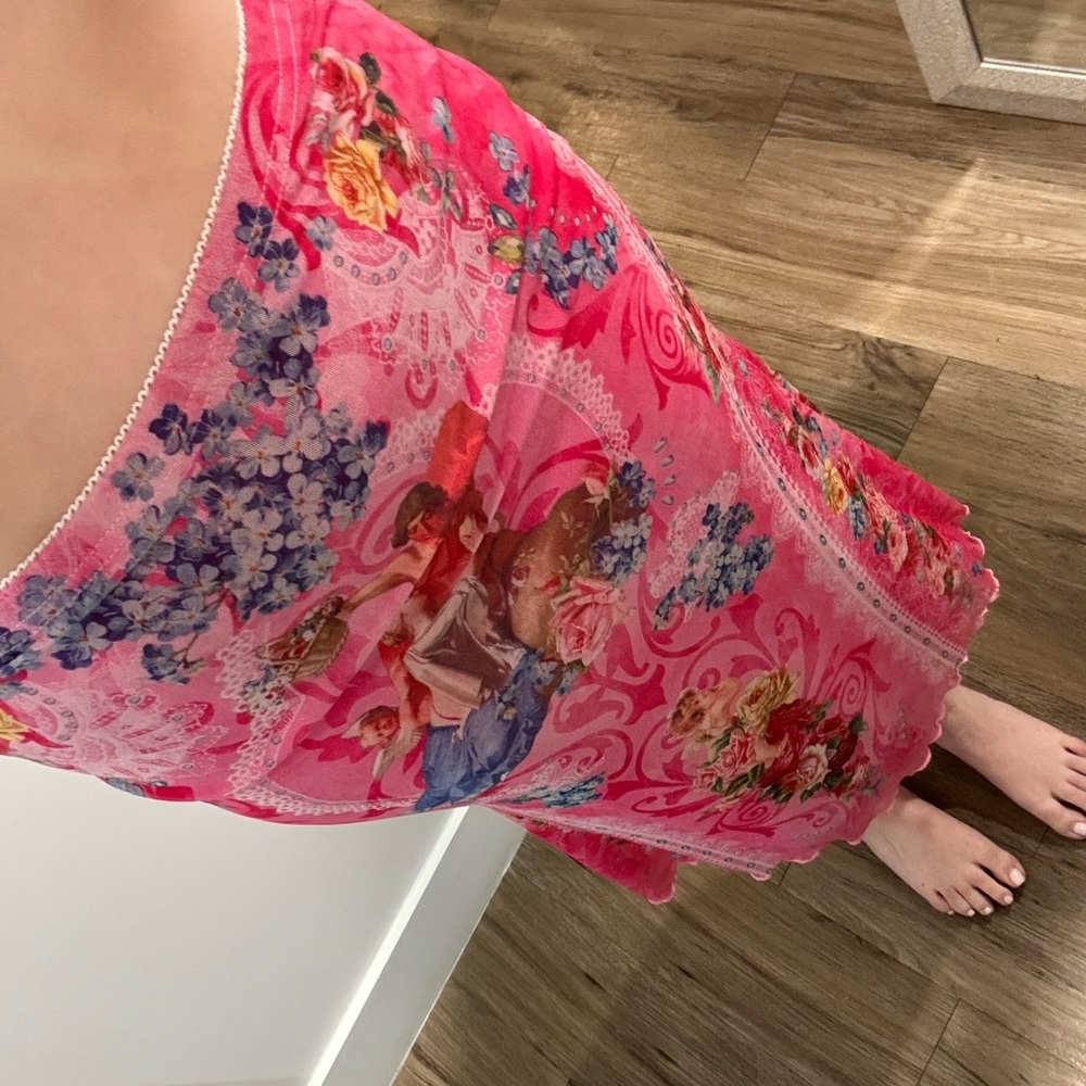 Vibrant Pink Floral Skirt